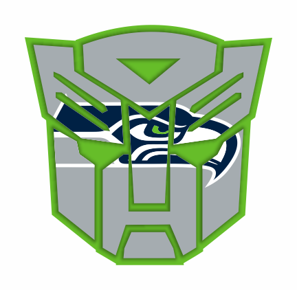 Autobots Seattle Seahawks logo iron on paper